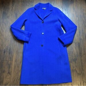 Vince royal blue cobalt wool double face coat, size XS